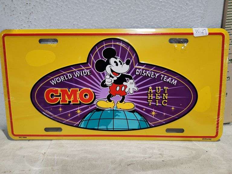 World Wide Disney Team CMO Authentic Metal License Plate