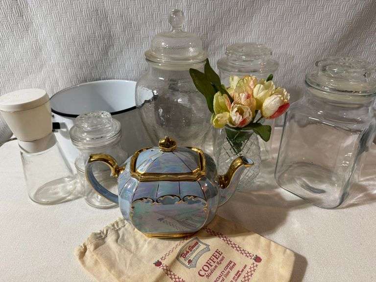 Sadler Opalescent Teapot, Enamel Pot And More