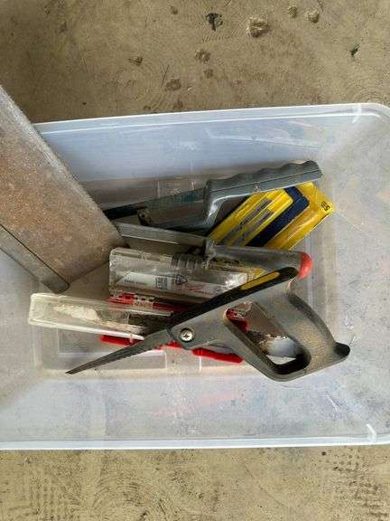 Hand Tools Including Scissors and Saw