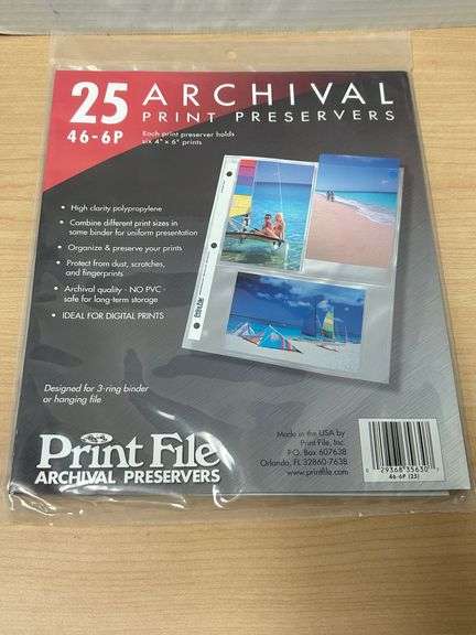 25 Count Print File 811-2P Archival Print Preservers – Sealed Package