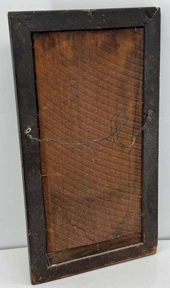 Circa 1840’s Antique American Federal Wall Mirror with Reverse Painting