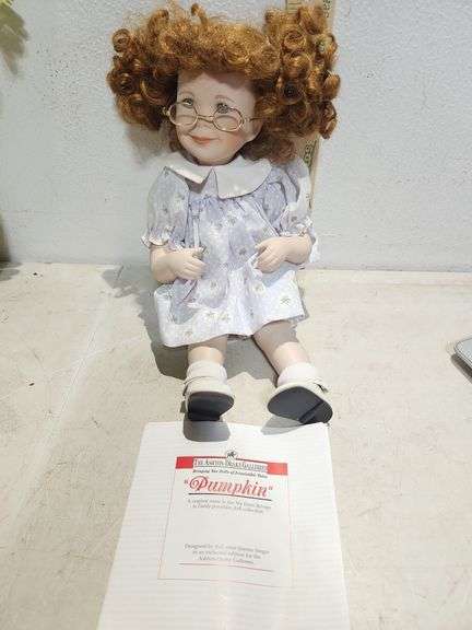 The Ashton-Drake Galleries Pumpkin Porcelain Doll W/Papers