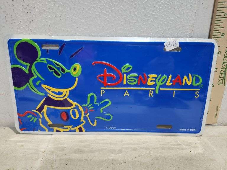 Metal Disney Paris License Plate Made In U.S.A.
