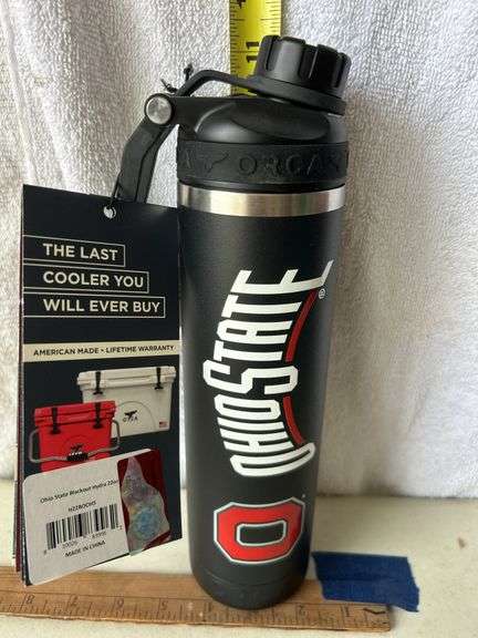Orca Hydra 22 oz. Stainless Steel U.S.A. Made Tumbler Bottle Ohio State Blackout