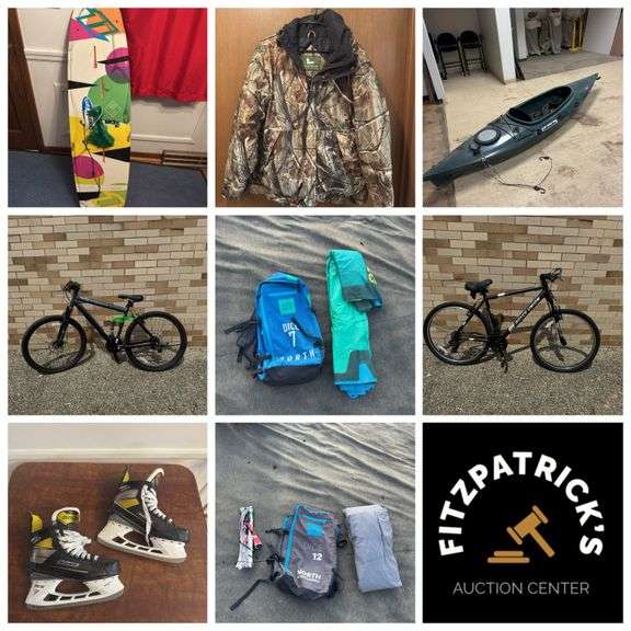(CHILLICOTHE, OH) - KITEBOARDING GEAR, KAYAK, BIKES, HUNTING APPAREL, SCUBA GEAR, ICE HOCKEY SKATES AND MORE!!