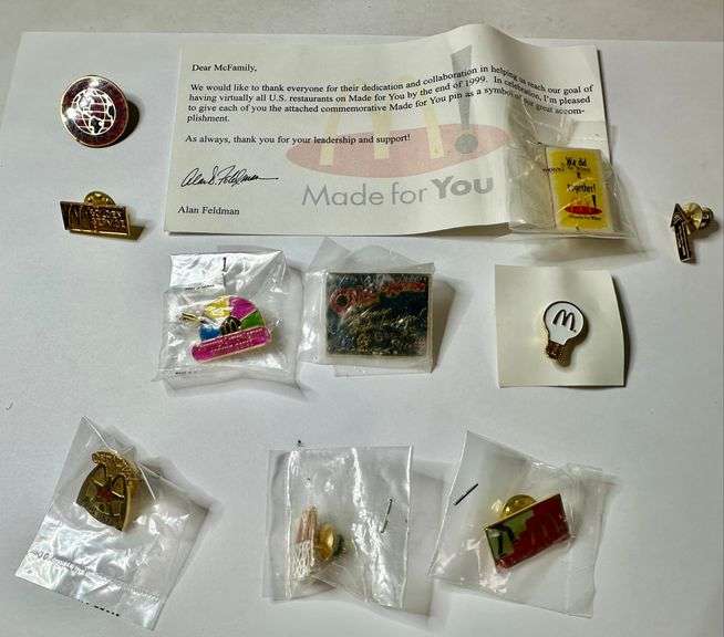 McDonald's Pins:  "Made for You" Campaign