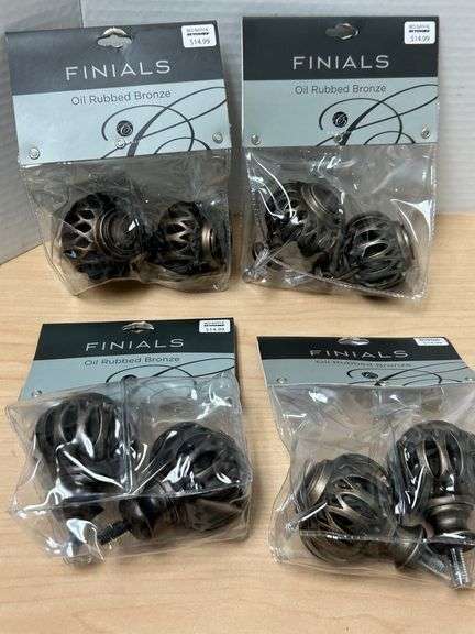 4 Sets Cambria Oil Rubbed Bronze Finials – New in Package