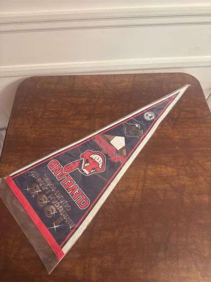 Cleveland Indians 1995 American League Champions World Series Flag