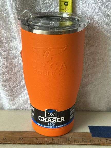 Orca Chaser 27 oz. Stainless Steel U.S.A. Made Tumbler Cup Blaze Orange
