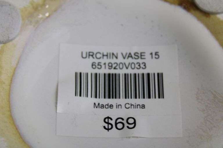 Decorative Vases, Including White Textured Vase and Frosted Etched Glass Vase