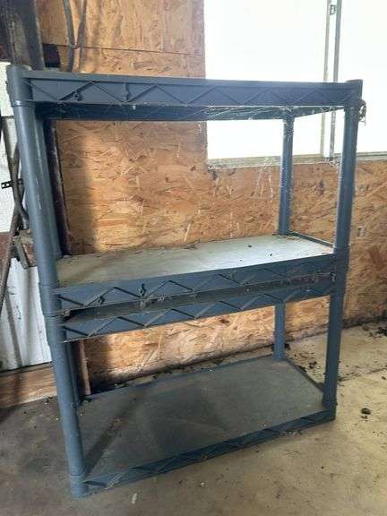 Metal Storage Shelf with Three Levels
