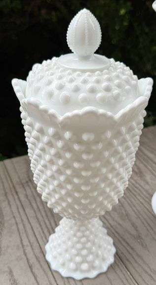 Fenton White Hobnail Milk Glass Decorative Items