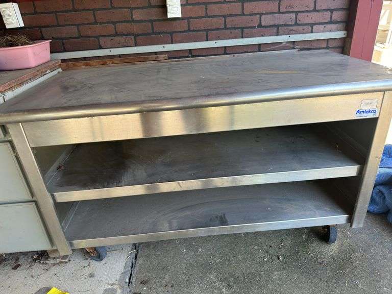 Stainless Steel Work Table on Wheels