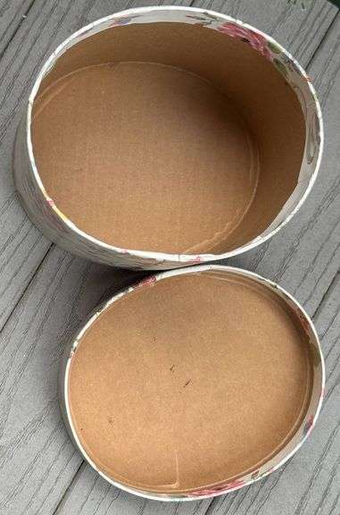 Floral Round Decorative Cardboard Box from Designer’s Attic