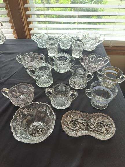 Vintage Crystal Cut Glass Job Lot (16 pieces)