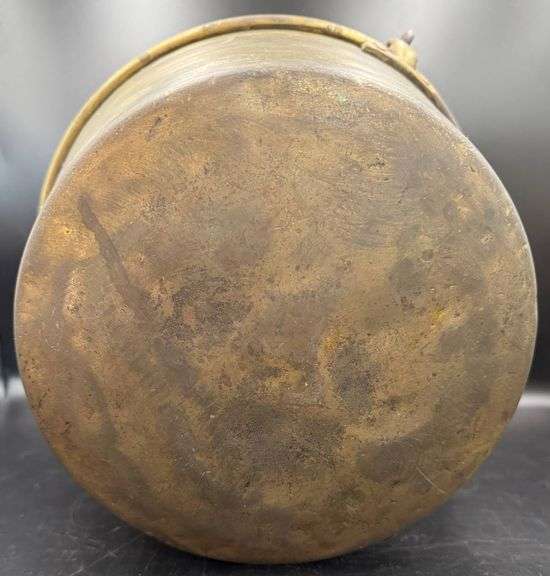 Brass Bucket with Iron Handle and Copper Rivets