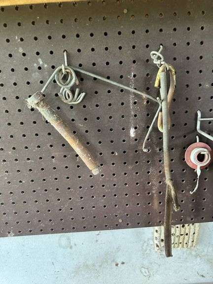 Workshop Tools and Equipment with Pegboard