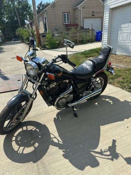 Honda Shadow VT700C motorcycle - windshield added
