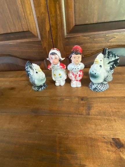 Vintage Figurine Salt and Pepper Set