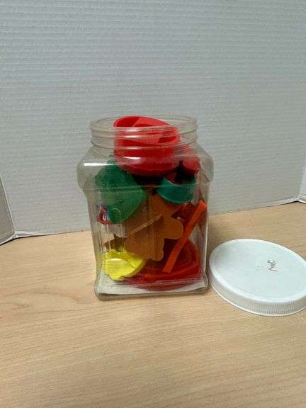 Plastic Cookie Cutters with Container.