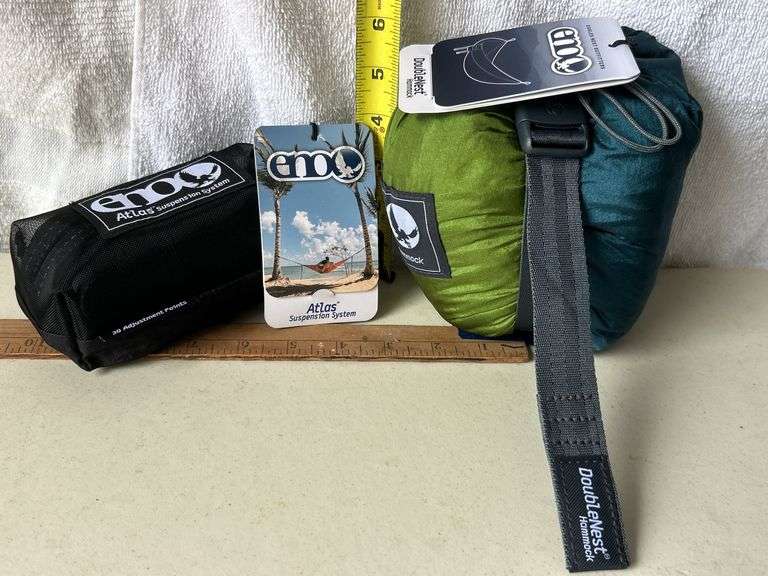 Eno Doublenest Hammock Cedar/Marine & Atlas Suspension System Black/Royal