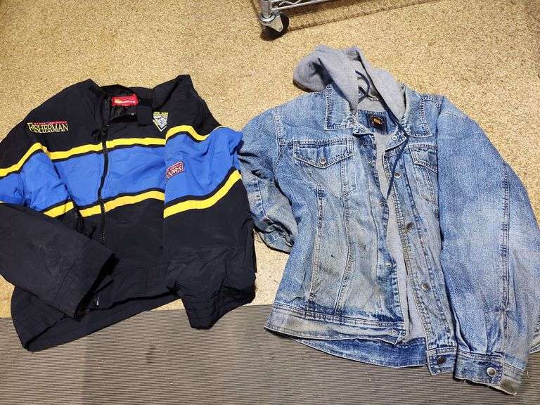 XL North American Fisherman Jacket & Large Route 66 Insulated Denim Jacket W/North American Fisherma