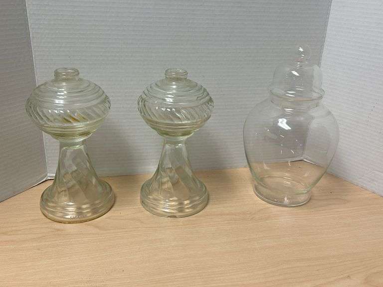 Glass Lamp Bases & Apothecary Jar