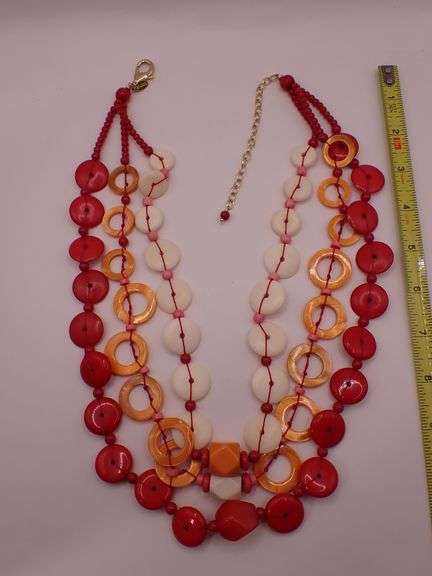 CHICOS Bone & Mother of Pearl 20" Necklace