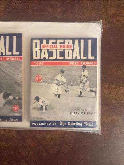 Baseball Official Guide Official Rules 1955 & 1956 Books