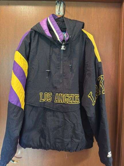 Los Angeles Lakers Starter Half Zip Official NBA Size XL Very Good Condition