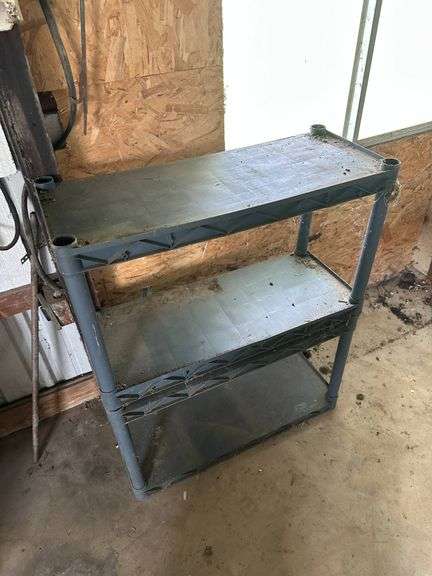 Metal Storage Shelf with Three Levels