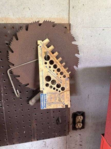 Workshop Tools and Equipment with Pegboard