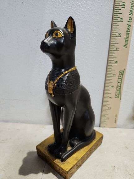 Vintage Ancient Egyptian Cat 8.5" Tall