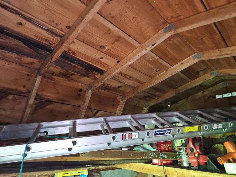 Louisville Aluminum Extension Ladder / All Remaining Contents "Mothers Cupboard"