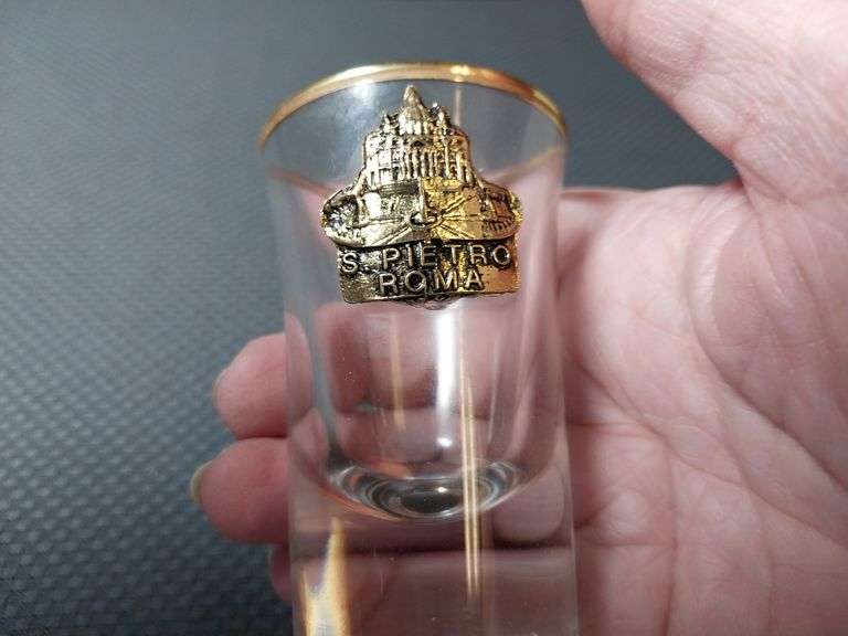 Vintage Souvenir Shot Glass – S. Pietro Roma