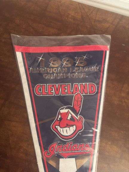 Cleveland Indians 1995 American League Champions World Series Flag