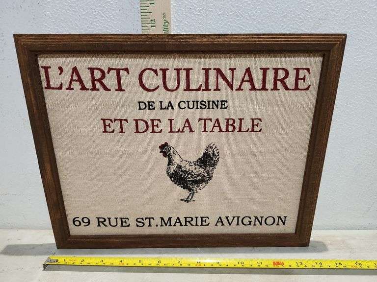 Framed Chicken Wall Decor 14.25'' X 11.25''