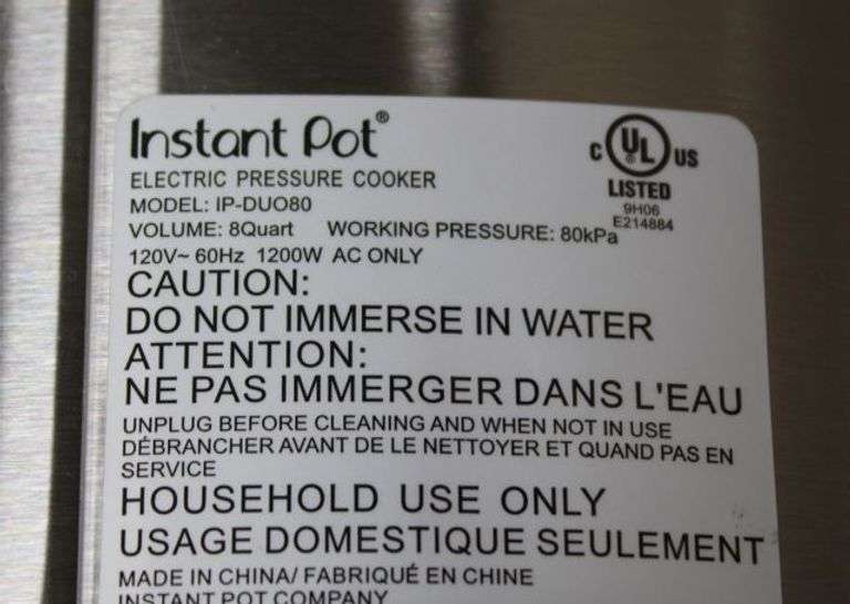 Instant Pot IP-DUO80 8-Quart Electric Pressure Cooker