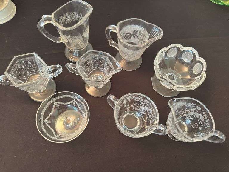 Vintage Etched & Cut Glass Job Lot