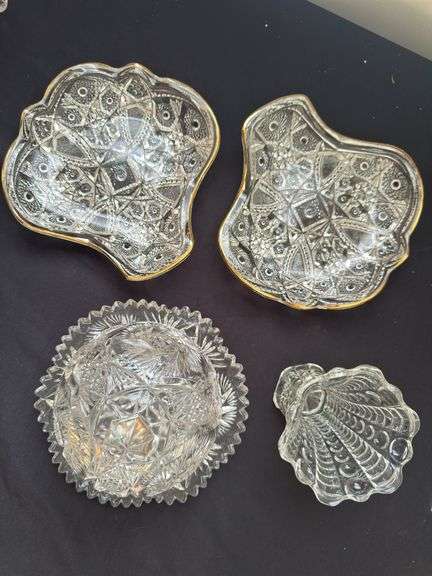 Vintage Crystal Cut Glass (4 pieces)