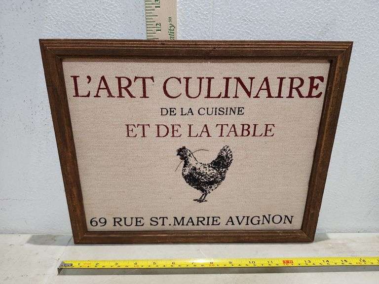 Framed Chicken Wall Decor 14.25'' X 11.25''