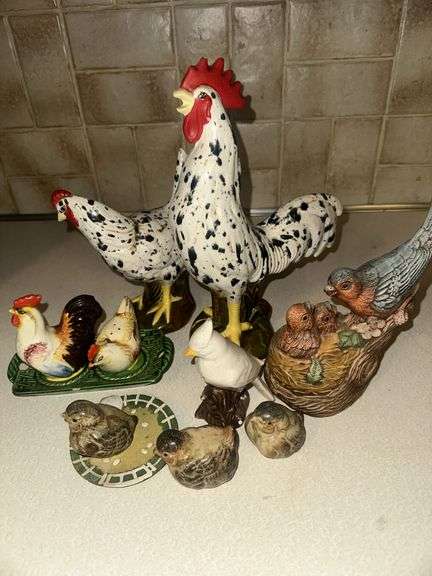Assorted Porcelain Birds & Pair of Salt & Pepper Shakers