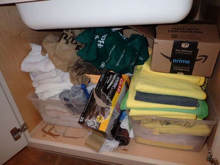 Cleanout rights to under cabinet contents - microfiber towels - bags - Fabric Shaver - ?