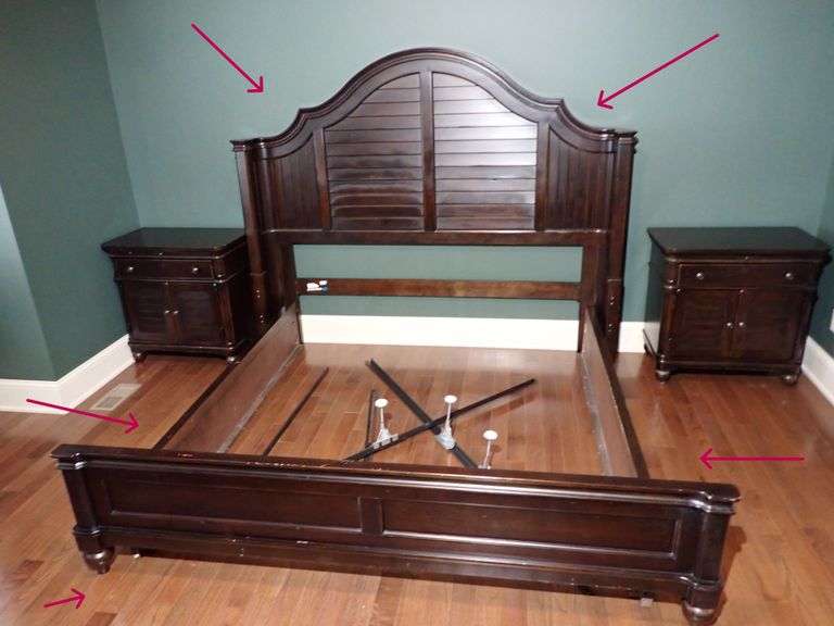Paula Deen Bedroom Furniture, Steel Magnolia Tobacco Finish King Bed
