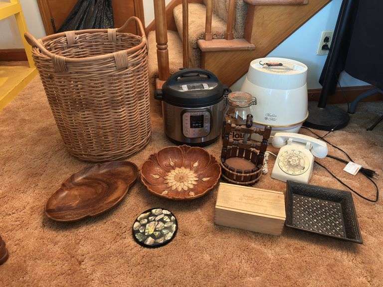 Job Lot (Instapot, Basket, Wood Servers, Vintage Hair Dryer, Vintage Rotary Phone, Misc.)