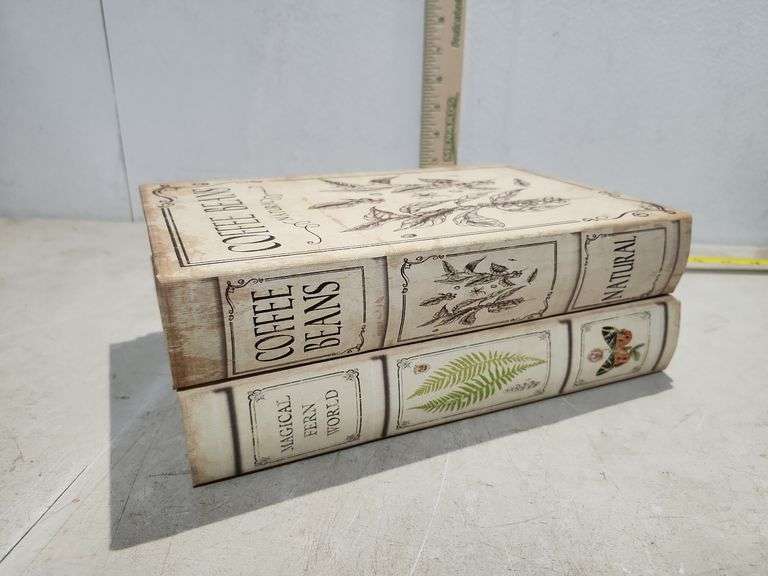 2 Magnetic Close Hide-A-Way Book Boxes Both Are 10.25'' X 6.5'' X 1.75''