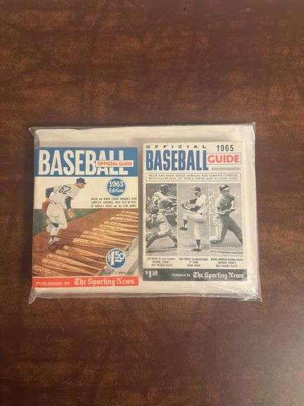 Baseball Official Guide Official Rules 1963 & 1965 Books