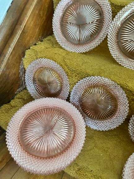 Pink Depression Glass Plates & Bowls