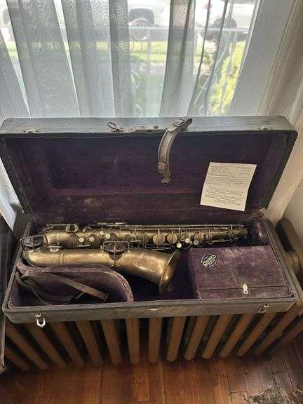Vintage Conn Saxophone in Velvet-Lined Case