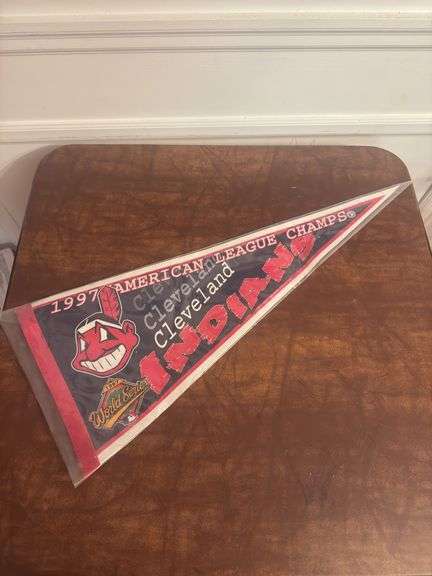 Cleveland Indians 1997 American League Champs World Series Flag